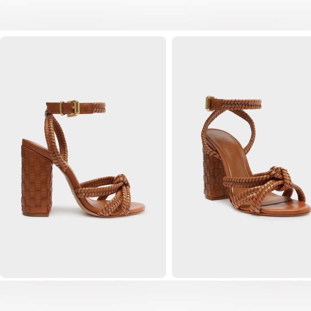 SCHUTZ Women's Tan Braided Heels